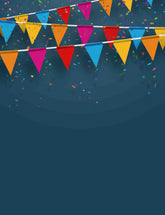 Colorful Party Flags Hang On Chalkboard For Baby Photography Backdrop Shopbackdrop